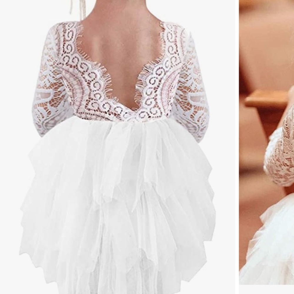 Baby girl tulle flower girl dress